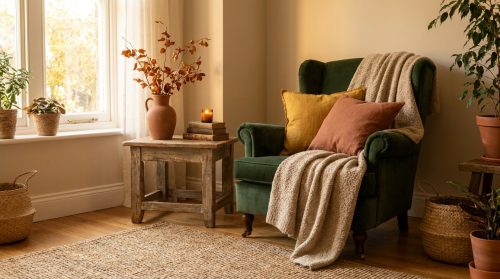 Tendances déco automne-hiver 2026 : couleurs, matières et seconde main - décoration maison