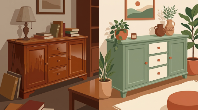Relooker un meuble en merisier : quelles couleurs et méthode - décoration maison