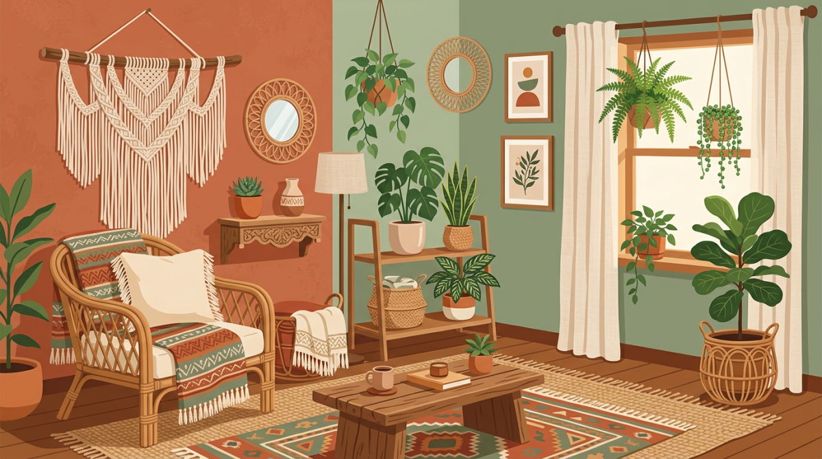 Déco bohème : matières, couleurs et inspirations - décoration maison