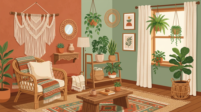 Déco bohème : matières, couleurs et inspirations - décoration maison