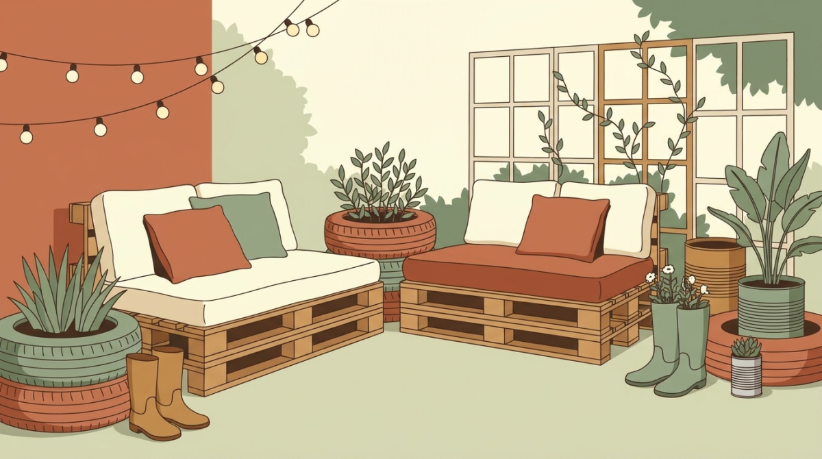 Déco récup' au jardin : idées à faire soi-même - décoration maison