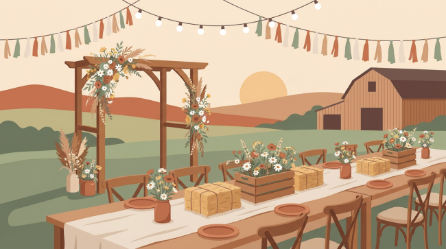 Déco de mariage champêtre : idées et DIY faciles - décoration maison